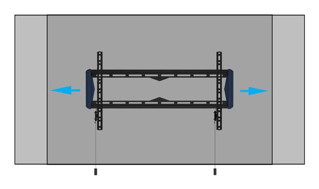 B-Tech BT5442 Support mural fixe très plat pour écran large jusqu'à 70 kg, profil 27 mm, ajustement latéral, verrouillage rapide, compatible VESA 650x400 mm