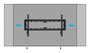 B-Tech BT5442 Support mural fixe très plat pour écran large jusqu'à 70 kg, profil 27 mm, ajustement latéral, verrouillage rapide, compatible VESA 650x400 mm