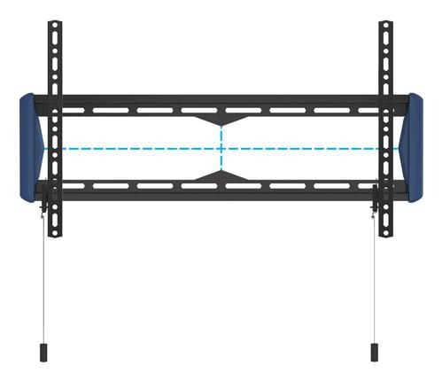 B-Tech BT5442 Support mural fixe très plat pour écran large jusqu'à 70 kg, profil 27 mm, ajustement latéral, verrouillage rapide, compatible VESA 650x400 mm