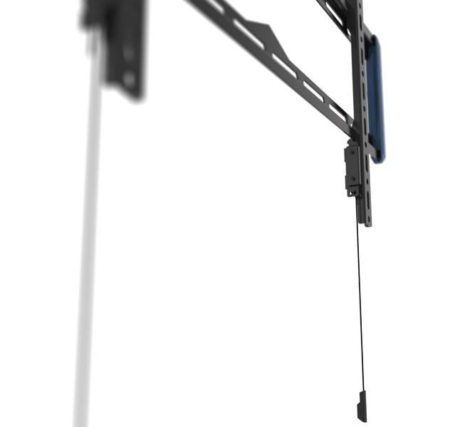 B-Tech BT5442 Support mural fixe très plat pour écran large jusqu'à 70 kg, profil 27 mm, ajustement latéral, verrouillage rapide, compatible VESA 650x400 mm