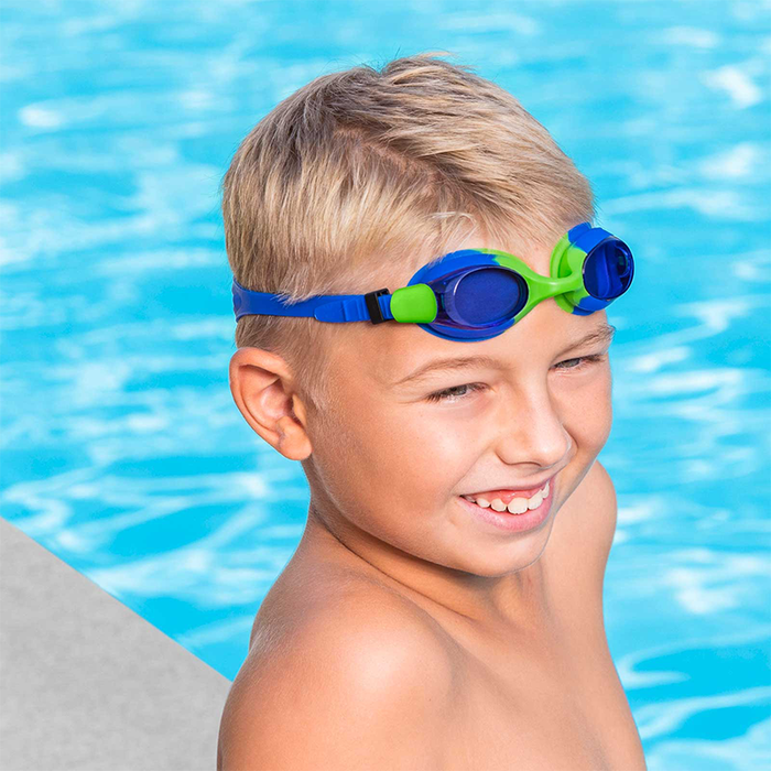 Bestway 21065 Lunettes de Natation Junior Silicon Anti-buée Enfant 7+ Ans Piscine et Plage