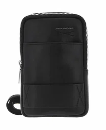 Piquadro Obidos Sac bandoulière en cuir Noir