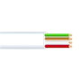 Edm Cable téléphonique plat 4 voies blanc 100 m