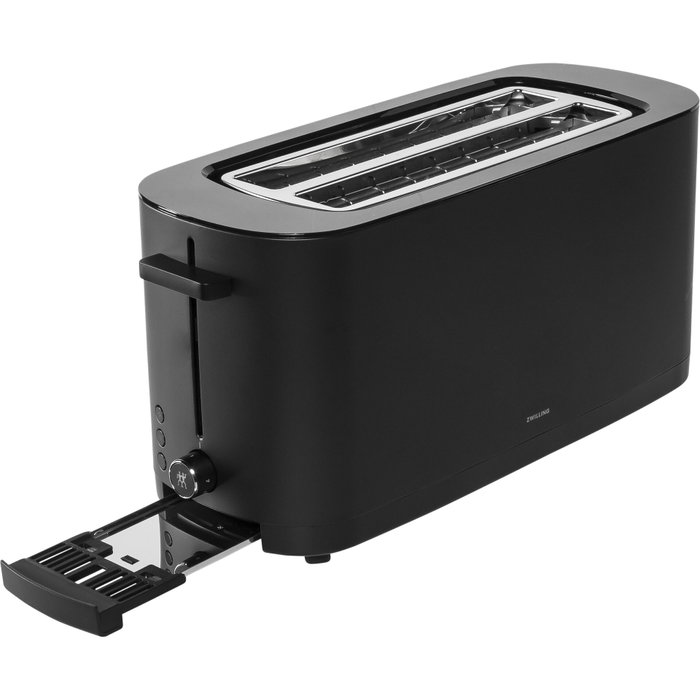 Zwilling ENFINIGY Grille-pain à fente longue noir avec accessoire pour petits pains
