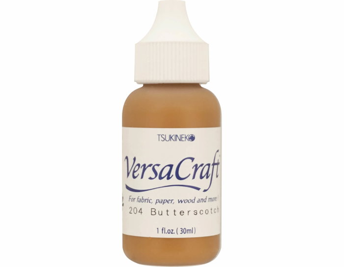 Tsukineko VERSACRAFT Recharge d'encre textile Marron Butterscotch 30ml Tsukineko VERSACRAFT Recharge d'encre textile Marron Butterscotch 30ml