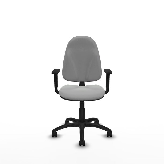 PIQUERAS Y CRESPO Chaise de bureau Algarra, similicuir gris clair, accoudoirs 1D
