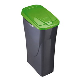 Mondex Ecobin Poubelle avec couvercle 15 L Noir/vert 21,5 x 31 x 42 cm