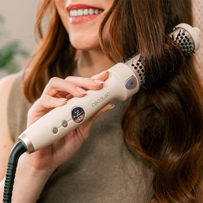 Cecotec Brosse Lissante InstantCare ThermoGlow, 5 Temp., Infrarouge, Ionique, 38mm, Écran