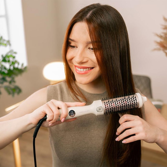 Cecotec Brosse Lissante InstantCare ThermoGlow, 5 Temp., Infrarouge, Ionique, 38mm, Écran