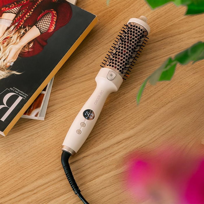 Cecotec Brosse Lissante InstantCare ThermoGlow, 5 Temp., Infrarouge, Ionique, 38mm, Écran