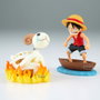 Banpresto Figure One Piece Log Stories Luffy avec Going Merry - Statuette de collection 8cm
