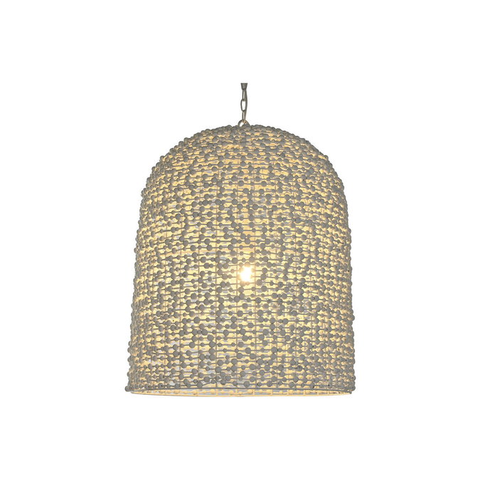 Home ESPRIT Suspension Blanc Bois Fer 50 W 58 x 58 x 71 cm Home ESPRIT Suspension Blanc Bois Fer 50 W 58 x 58 x 71 cm