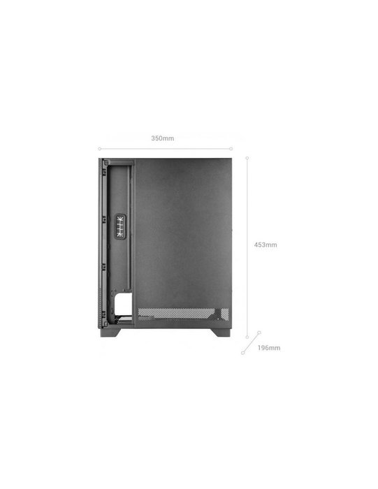 Mars Gaming MCPULSAR Boîtier PC ATX avec Écran LCD et Panneaux en Verre Trempé