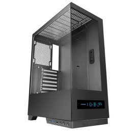 Mars Gaming MCPULSAR Boîtier PC ATX avec Écran LCD et Panneaux en Verre Trempé