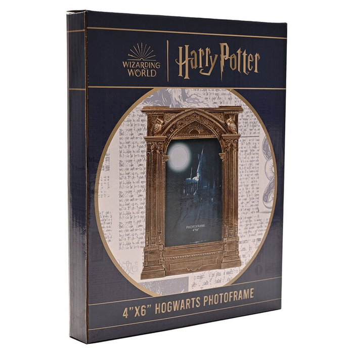 WIDDOP & CO - Cadre photo Harry Potter Hogwarts en résine à effet doré métallisé, design 3D de l'entrée avec support inclus WIDDOP & CO - Cadre photo Harry Potter Hogwarts en résine à effet doré métallisé, design 3D de l'entrée avec support inclus
