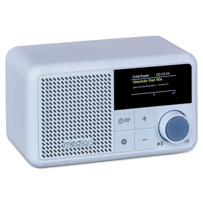 Medion Mini Radio DAB/FM Mono 2W RMS Bleu AAAQH12606