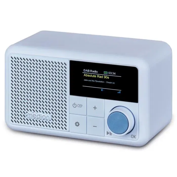 Medion Mini Radio DAB/FM Mono 2W RMS Bleu AAAQH12606