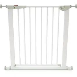 Webaby Barrière de Sécurité Mobi en Acier Blanc 72.5-79.5 cm, Installation par Pression avec Ouverture Portillon à Une Main