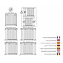 Webaby Barrière de sécurité MOBI Blanc 72,5-79,5 cm