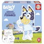Educa Set créatif 3D Bluey - 4 figurines à colorier, monter et jouer - Version espagnole/anglais