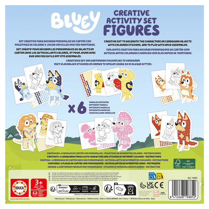 Educa Set créatif 3D Bluey avec 4 personnages