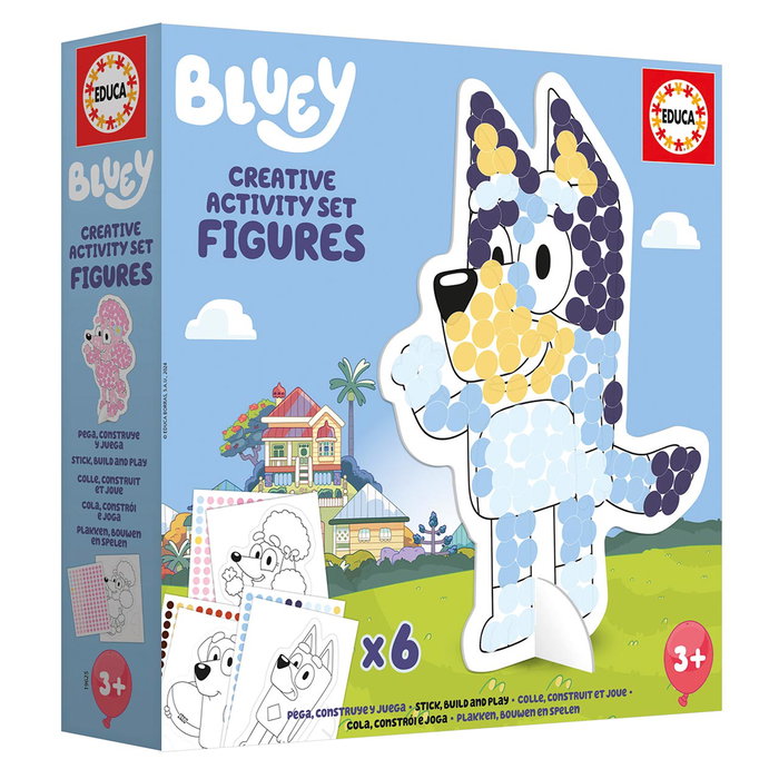 Educa Set créatif 3D Bluey avec 4 personnages