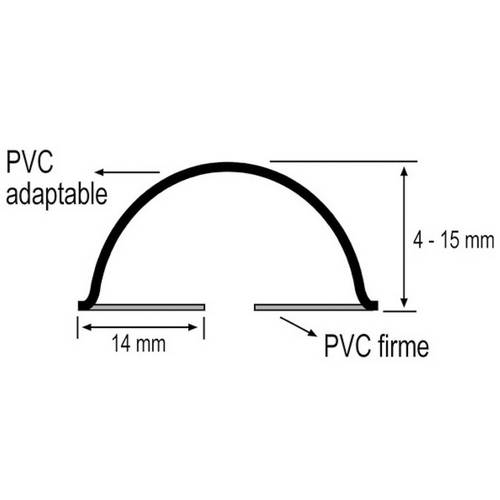 Buscasa Joint PVC anti-pincement 1m transparent Buscasa Joint PVC anti-pincement 1m transparent