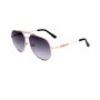 Guess Gafas GF6195 32B 140 mm Lunettes de Soleil Femme Monture Ronde Métallique UV400 Protection 56 mm