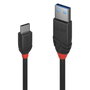 Lindy Câble USB 3.2 Type A vers C Black Line 0,5m 10Gbit/s Noir