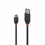 Lindy Câble USB 3.2 Type A vers C Black Line 0,5m 10Gbit/s Noir