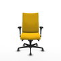 Piqueras Y Crespo Albacete Confidente - Chaise de Bureau Jaune avec Mécanisme Synchrone