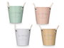 Ibergarden Pot de Fleurs avec Anses Blanc Couleurs Assorties Diamètre 15 cm 21x17x15cm (Set de 24)