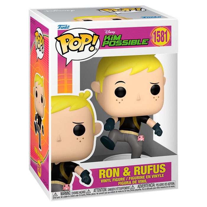 Funko Pop Disney Kim Possible - Ron Stoppable avec Rufus