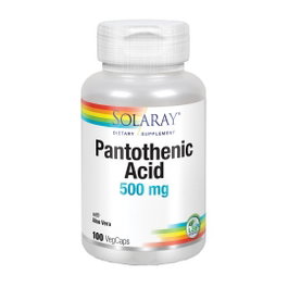 SOLARAY Acide Pantothénique 500 mg, 100 capsules