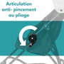 Looping Poussette Canne avec Canopy Amovible, Frein Mono-action, Suspension et Roues Pivotantes - Noir Chiné