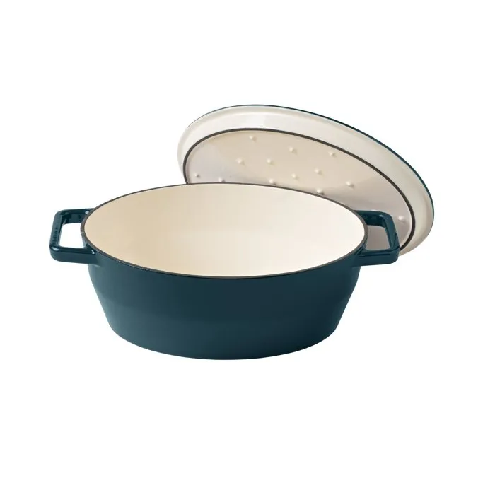 Pyrex Cocotte ovale Slow Cook - 29 cm - Fonte - Deep Blue