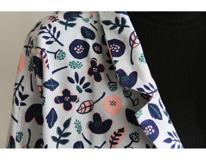 Dailylike Tela algodón blooming away tejido oxford 1,10m x 3m Flores