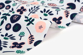 Dailylike Tela algodón blooming away tejido oxford 1,10m x 3m Flores