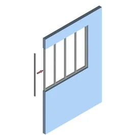 Optimum OPTIMUM Poteau de terminaison pour verrière en aluminium noir, dimensions H50 x L31 cm