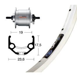 Wiener Roue avant 28 x 1.75 avec moyeu dynamo Shimano