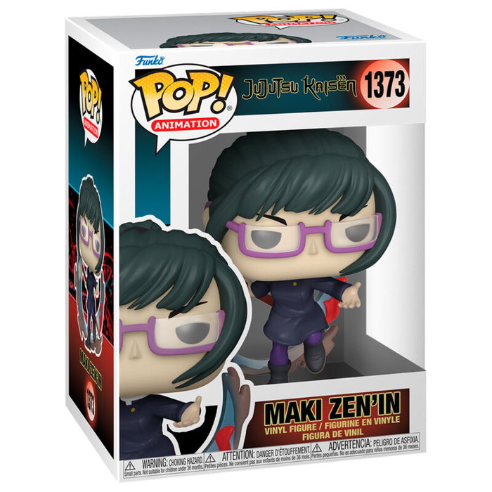 FUNKO - Figura POP Jujutsu Kaisen Maki Zenin - Figurine en vinyle de 9 cm dans sa boîte collector