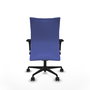 Piqueras Y Crespo Silla Albacete confidente, Bleu clair, Mécanisme Sincro, Bras 1D, Nylon noir
