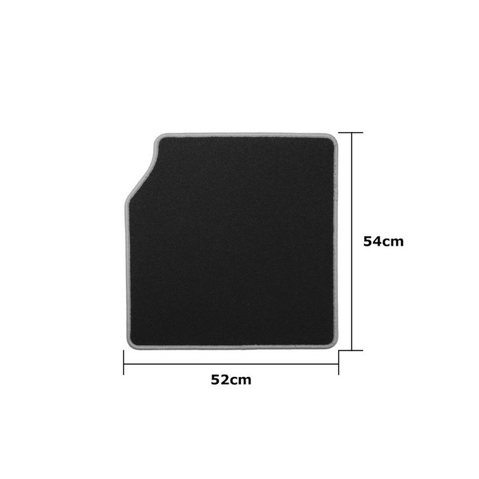 OCC Design Tapis sur mesure Mercedes W1401 Classe S Long (1991-1998) 5PZ et 5PZ C/P Rivet Gris foncé