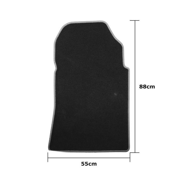 OCC Design Tapis sur mesure Mercedes W1401 Classe S Long (1991-1998) 5PZ et 5PZ C/P Rivet Gris foncé