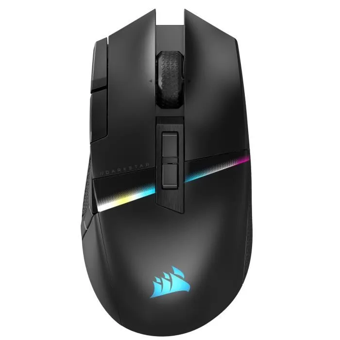 Corsair DARKSTAR RGB - Souris gaming sans fil, 15 boutons programmables, capteur optique 26 000 dpi, rétroéclairage RGB, Noir Corsair DARKSTAR RGB - Souris gaming sans fil, 15 boutons programmables, capteur optique 26 000 dpi, rétroéclairage RGB, Noir