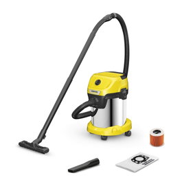 Kärcher WD 3 S V-17 4 20 Aspirateur eau et poussière en acier inoxydable jaune