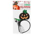 Tiara d'Halloween avec citrouille noire et verte, toiles d'araignée et nœud à pois - Accessoire de déguisement de sorcière ou fantôme
