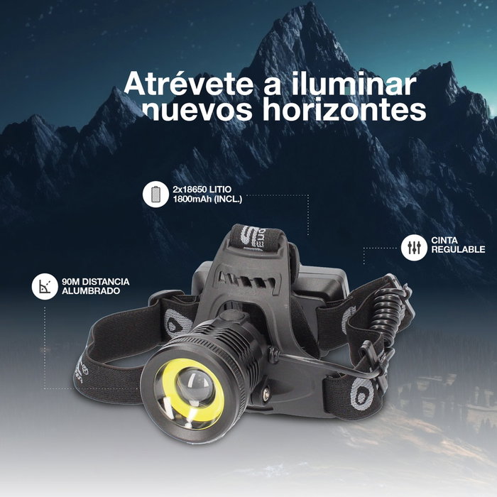 GSC Evolution Lampe frontale LED COB rechargeable USB 800lm