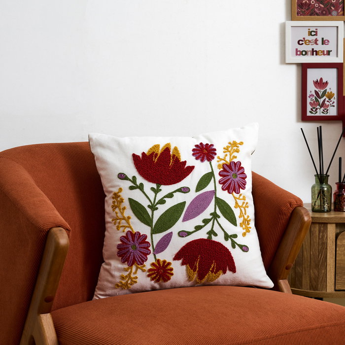 Home Deco Factory Coussin Brodé Heritage 40x40 cm