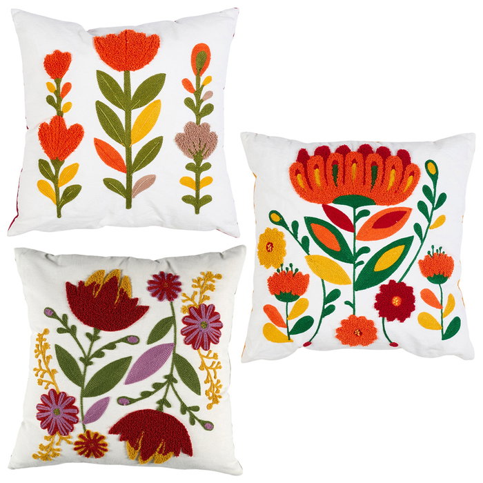Home Deco Factory Coussin Brodé Heritage 40x40 cm
